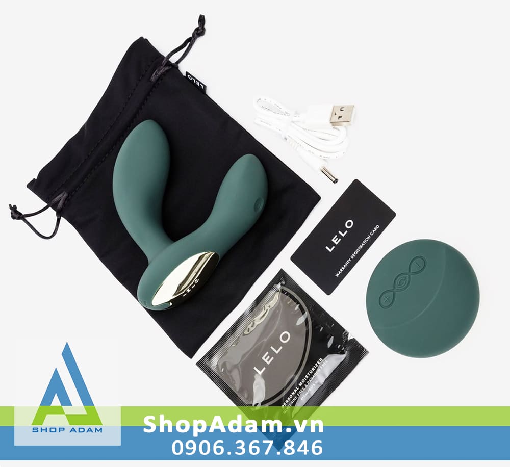 Trứng rung hậu môn điều khiển từ xa 3 đầu cao cấp Lelo Hugo 2 Remote