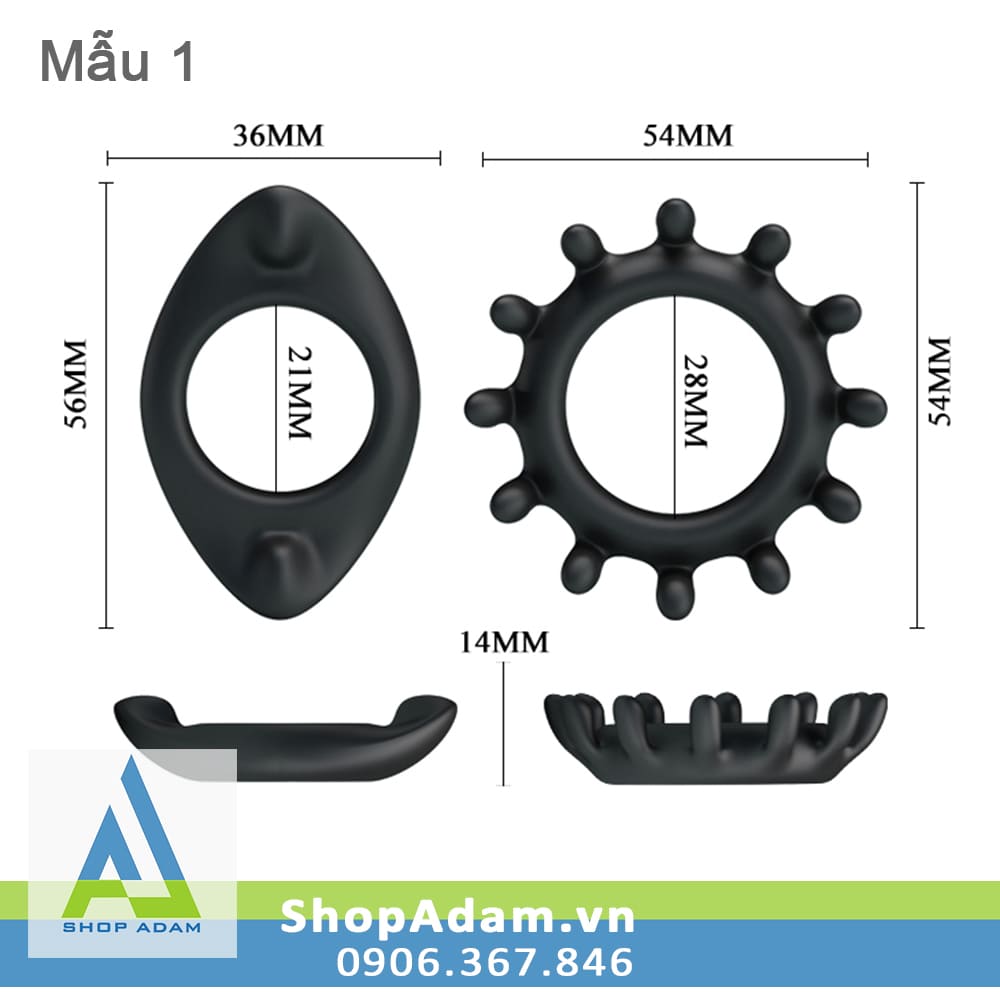 Vòng đeo kích thích âm vật Baile Cock Ring - 2c