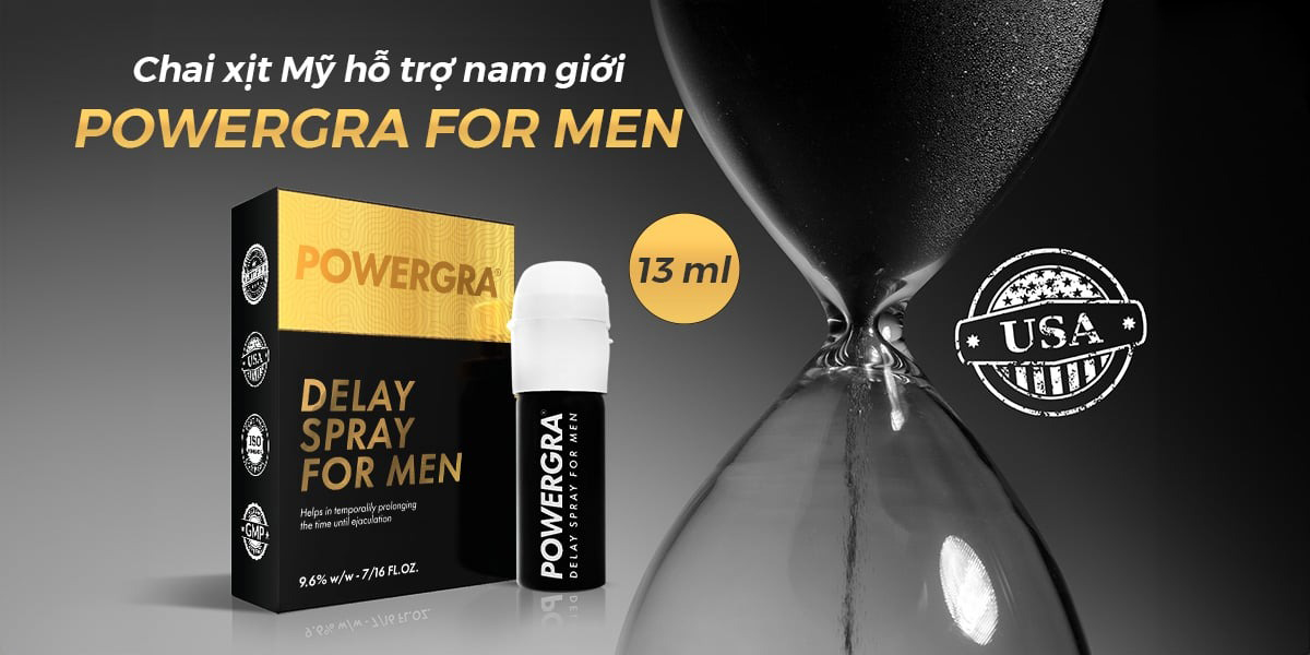 Chai xịt lâu ra thảo dược Powergra Delay For Men 13ml - USA
