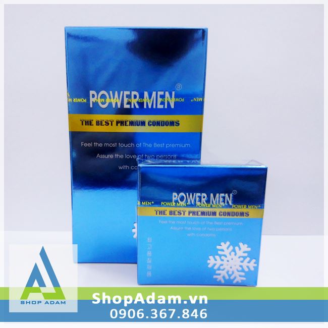 Bao cao su Power Men siêu mỏng 0.03 Invi hương bạc hà