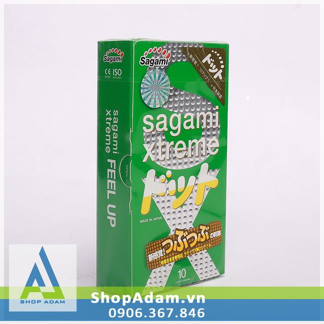 Bao cao su có gai Sagami Xtreme Green