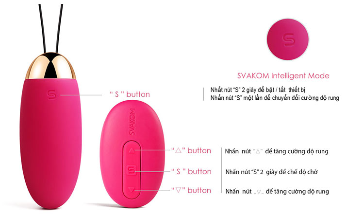 Hướng dẫn sử dụng trứng rung tình yêu Svakom Elva - Mỹ